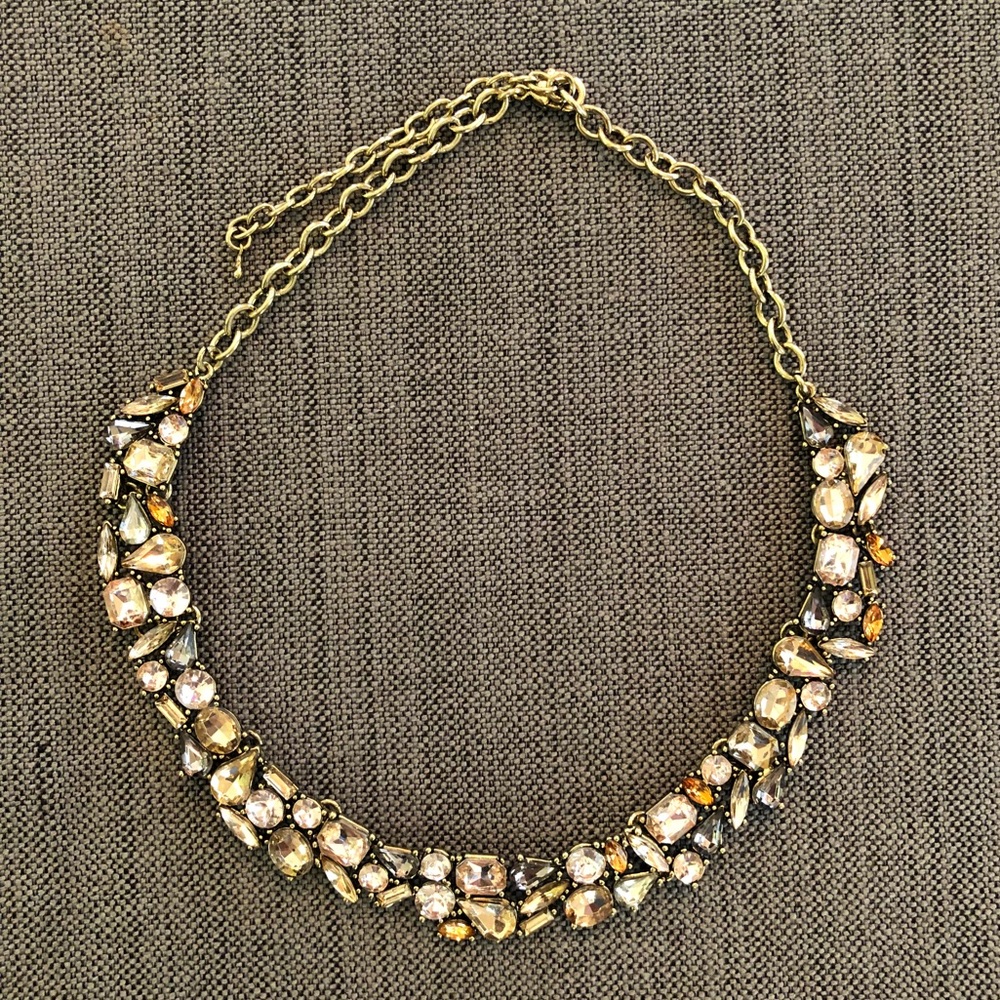 J. Crew Crystal Foliage Choker Necklace